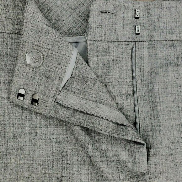 Chicos Trouser Dress PantsSize 1 M 8 Gray Pockets Pleated - Picture 4 of 8